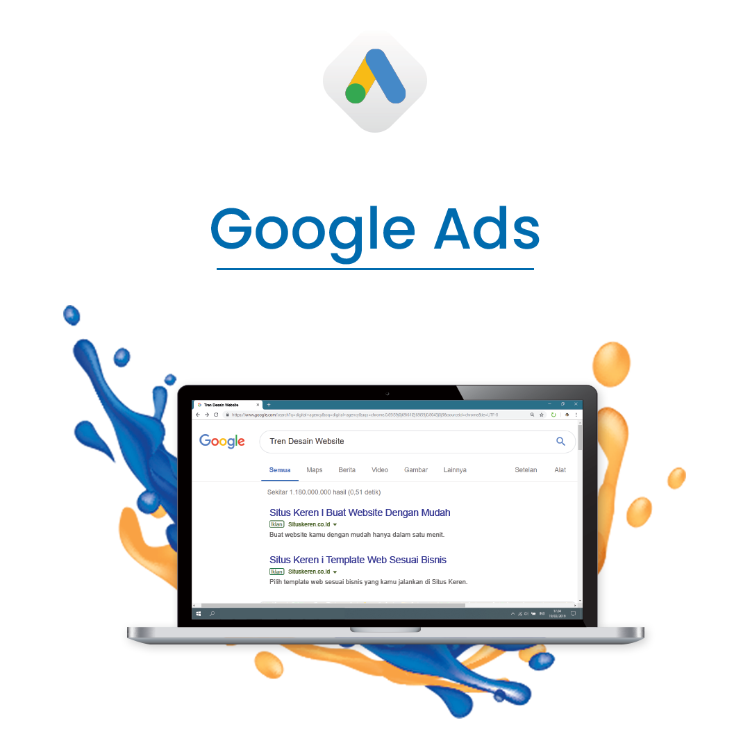 Tayangan iklan google pada dekstop