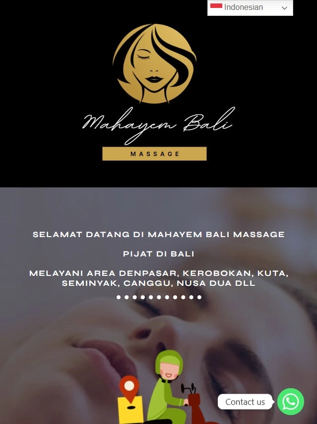 landingpage untuk bisnis spa massage di bali