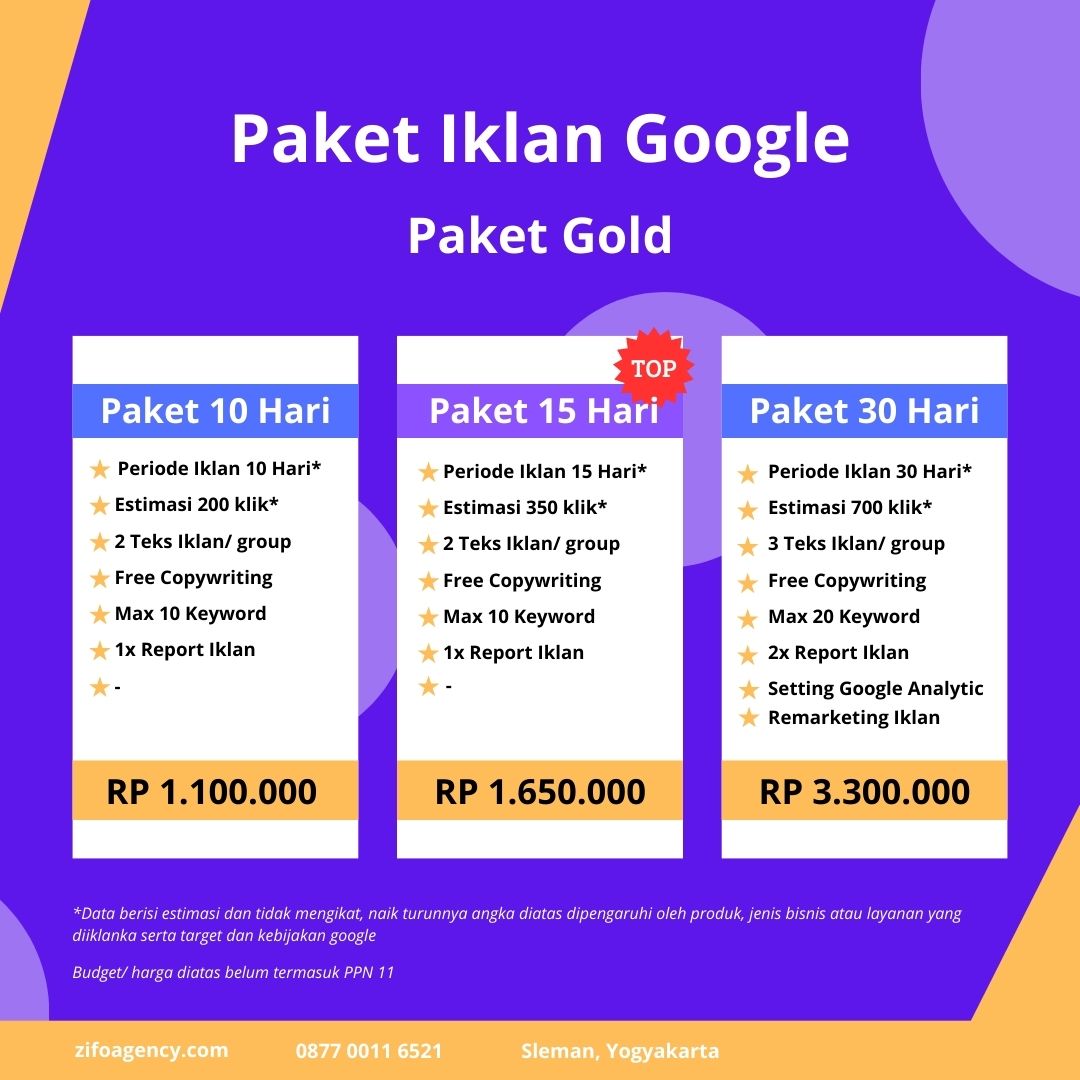 paket gold iklan youtube