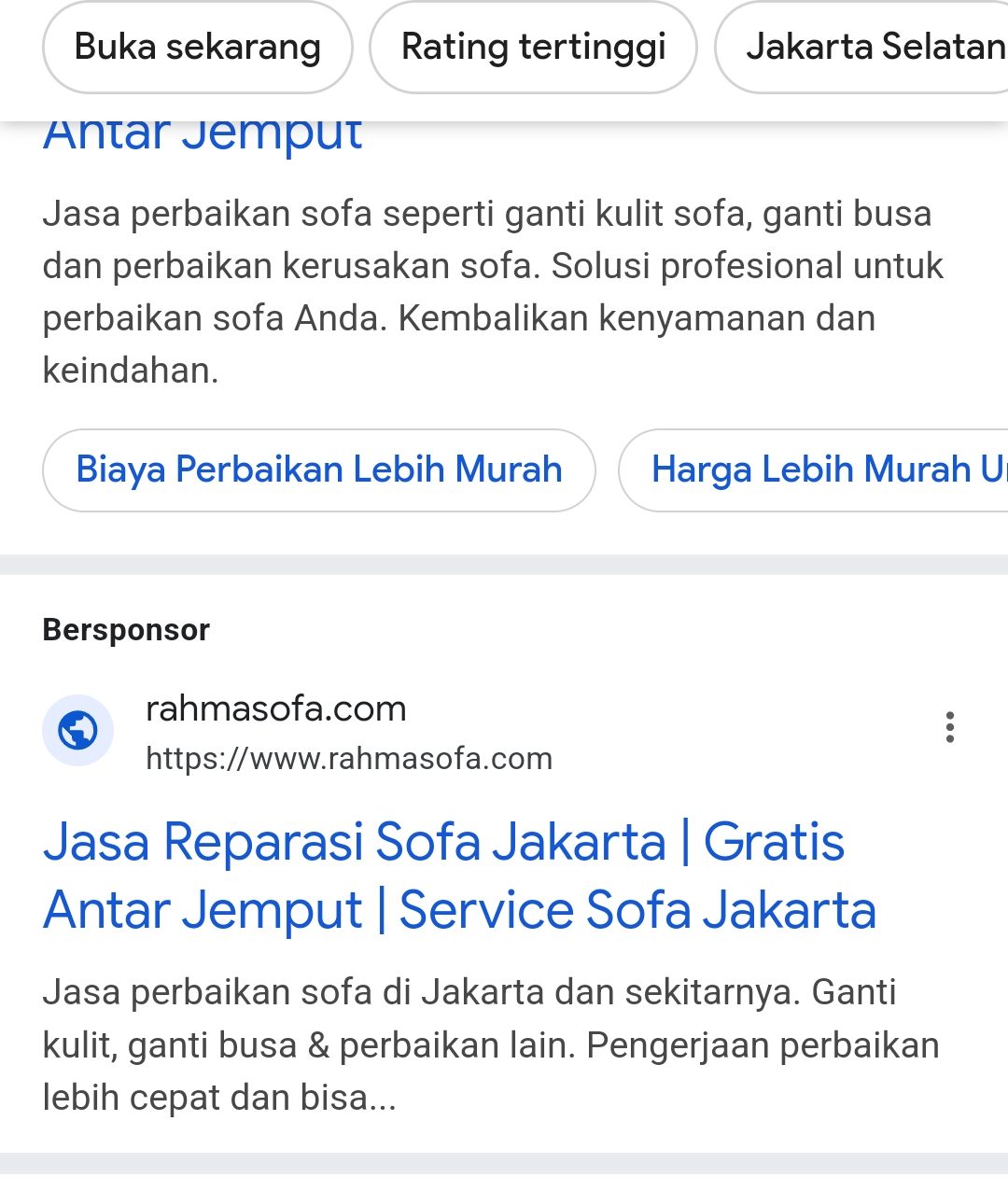 hasil tampilan iklan google di karwang